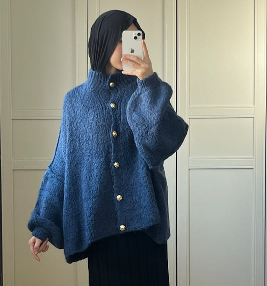 Cardigan Lana - Bleu