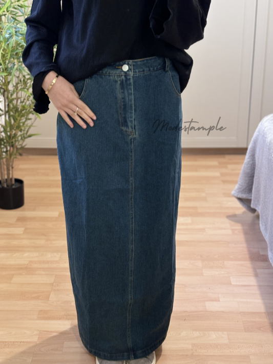 Jupe longue en Jeans