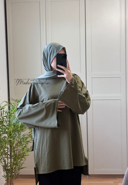 Long T-shirt Coton Vert